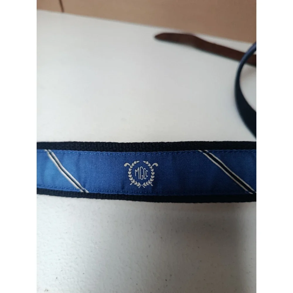 Manufacturers Golf Country Vineyard Vines LEATHER Ribbon Belt 40 Blue